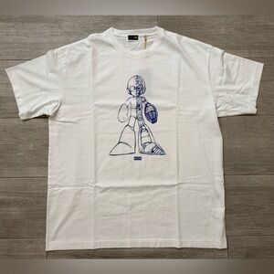 KITH Marvel vs. Capcom Mega Man Sketch khm034321-101 Vintage Tee White Sz Large